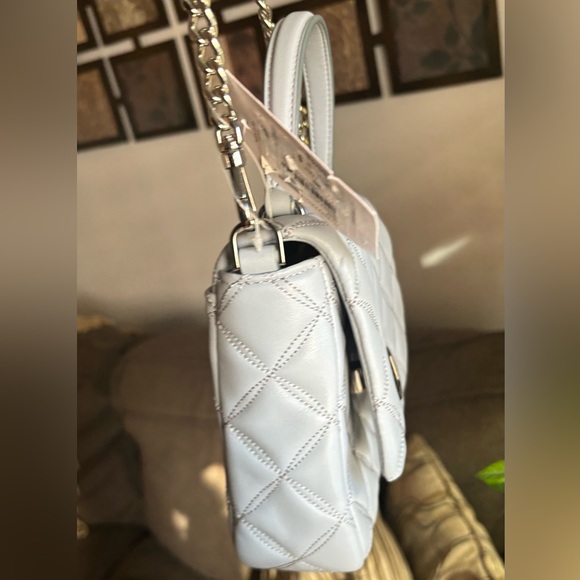 Authentic KATE SPADE Quilted leather turn lock flap satchel/Crossbody - Picture 7 of 13